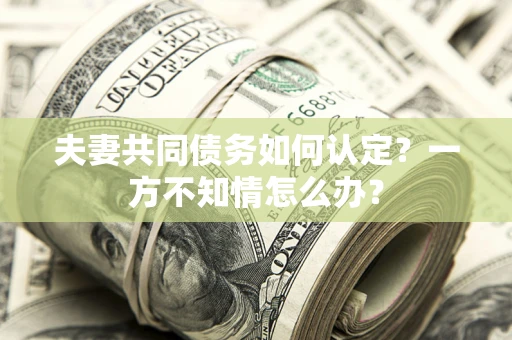 北京夫妻共同债务如何认定？一方不知情怎么办？